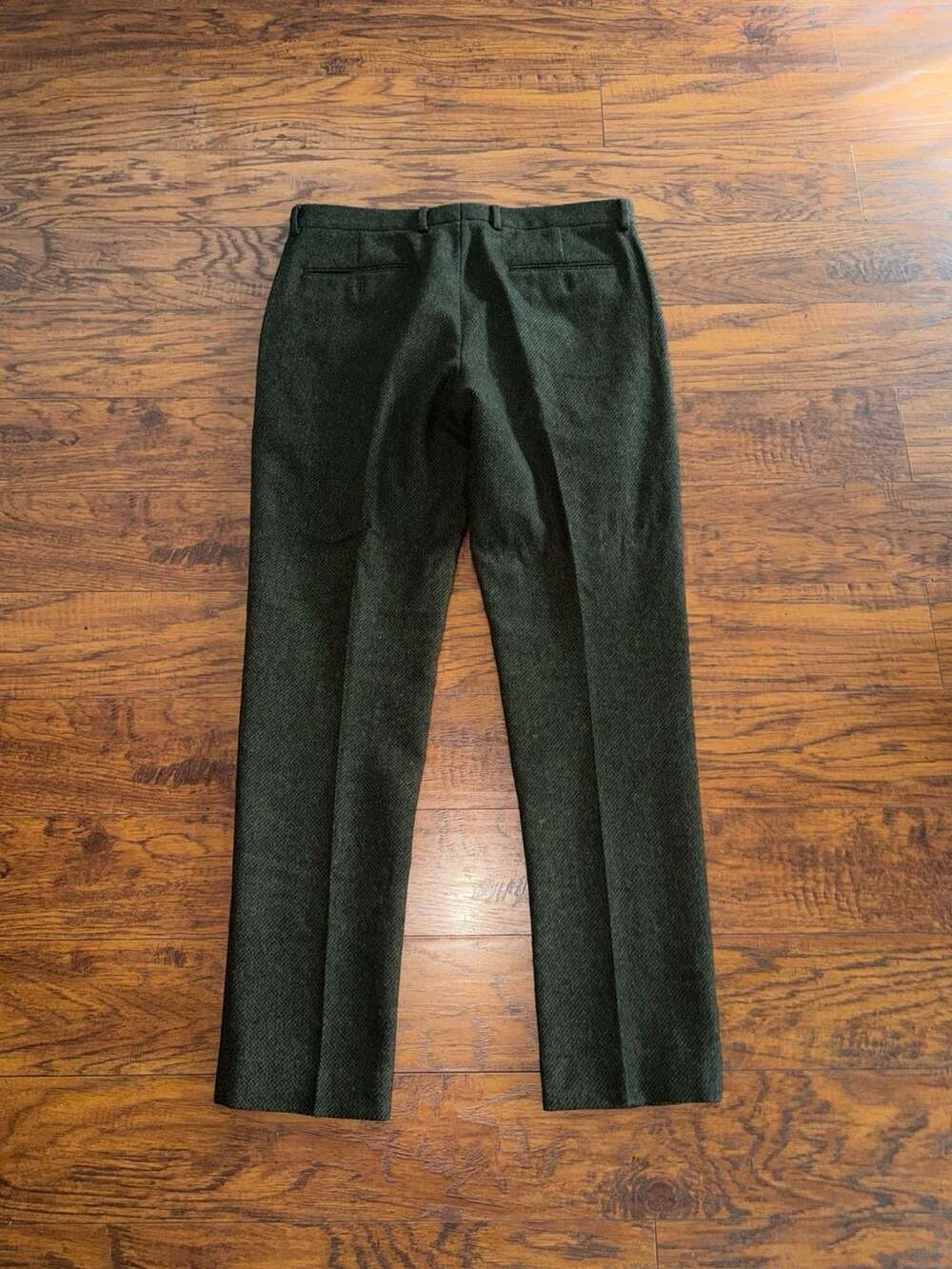 J.Crew Bowery Slim-fit Pant Size 33x32 Green Wool Blend - Picture 7 of 9